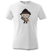 Da Oid Sinzer Leberkassemmel T Shirt Kinder Weiss Seilbahnweg Front